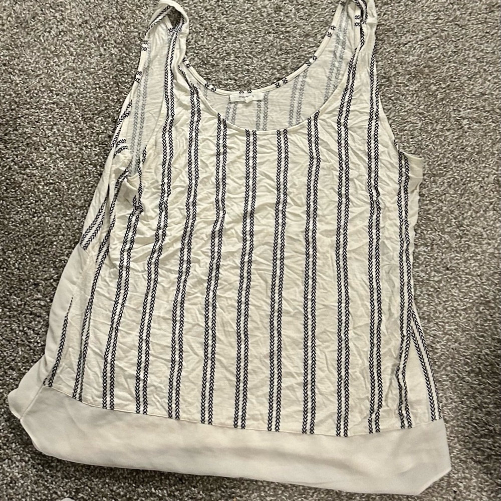 Maurices Black and White Striped Tank Top